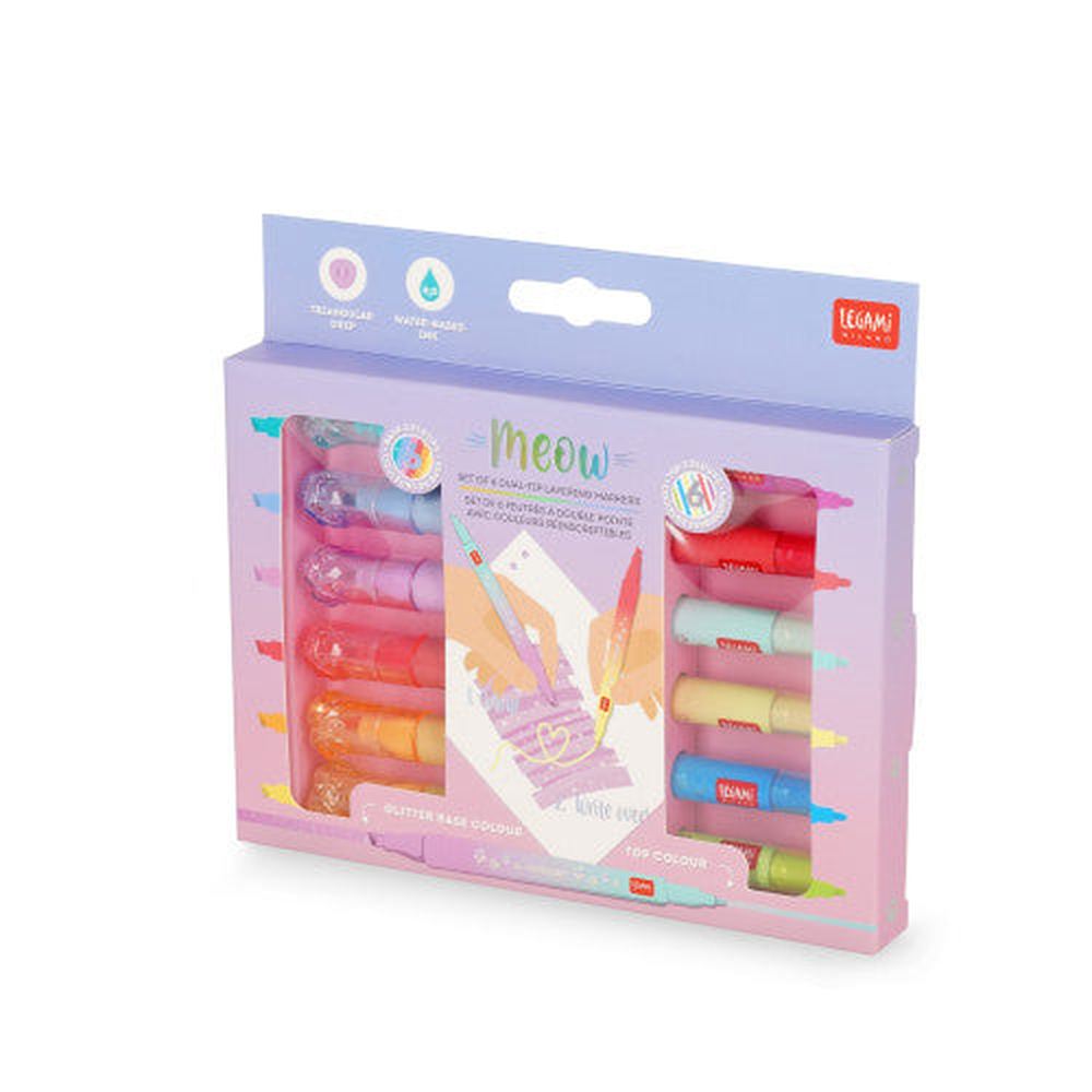 Meow - Set Of 6 Dual-Tip Layering Mar - Multicolor Ink 1
