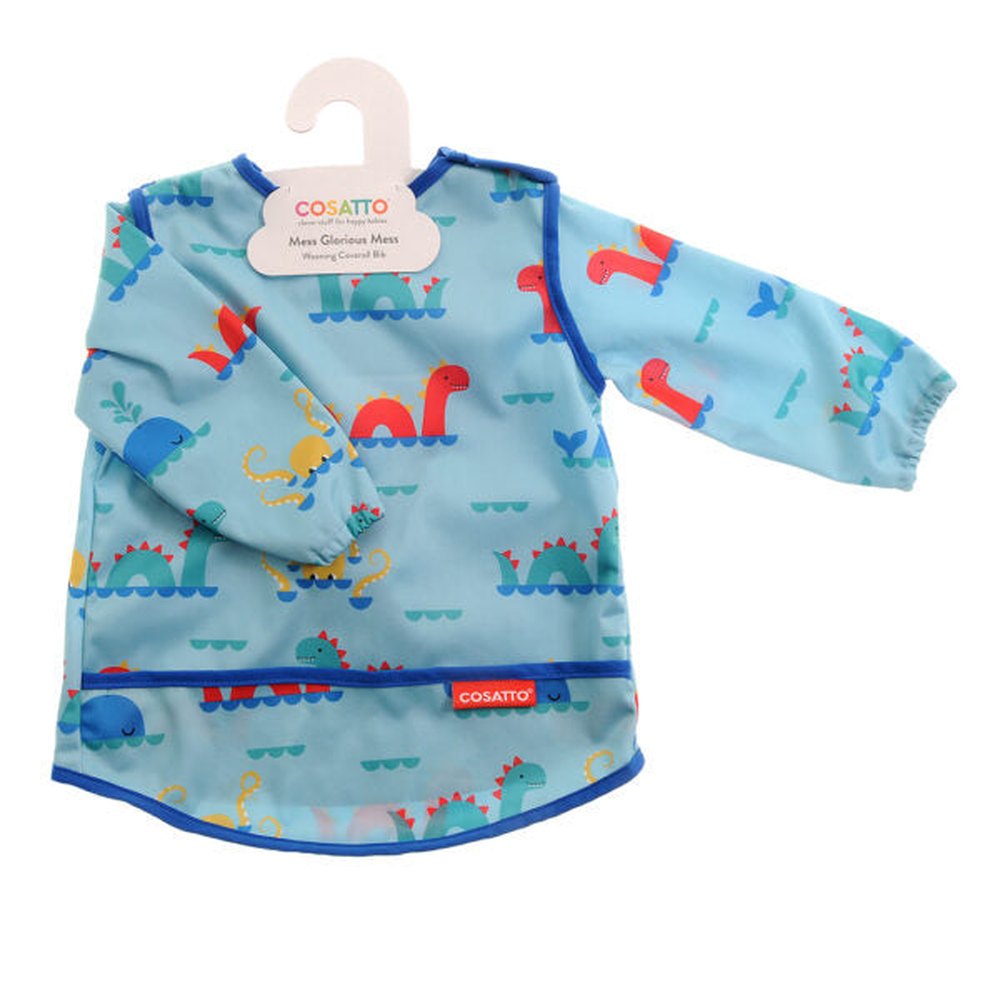 Coverall Feeding Bib - Sea Monster 1