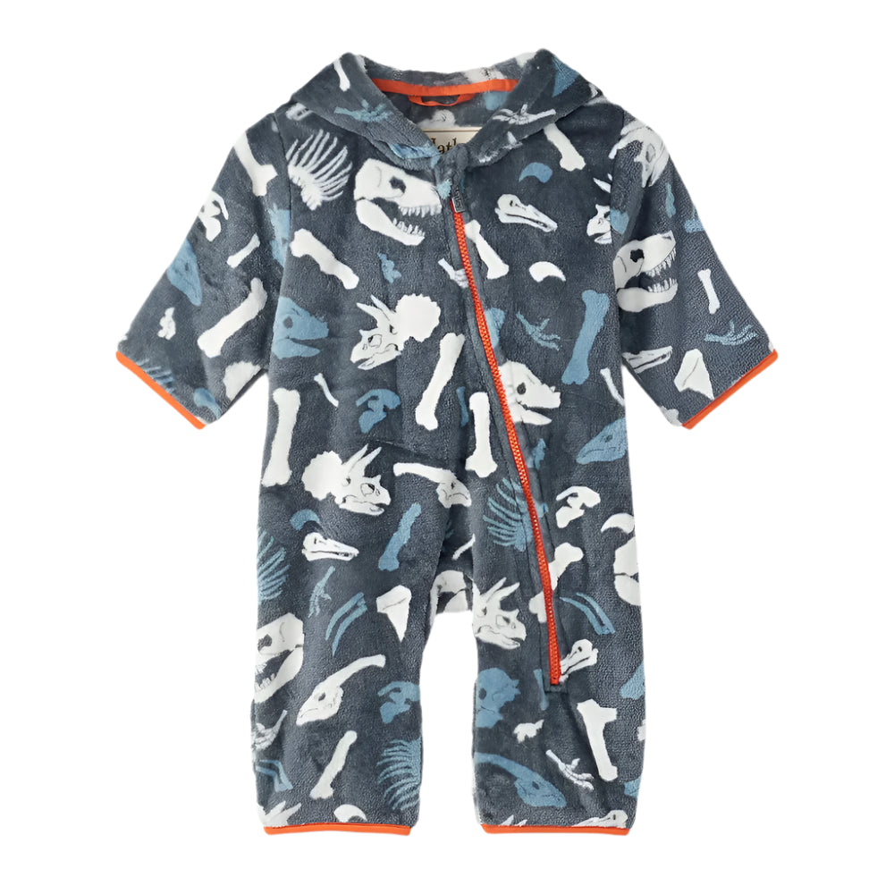 Fuzzy Fleece Baby Bundler - Dino Fossils 1