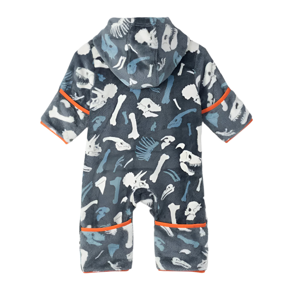 Fuzzy Fleece Baby Bundler - Dino Fossils 2