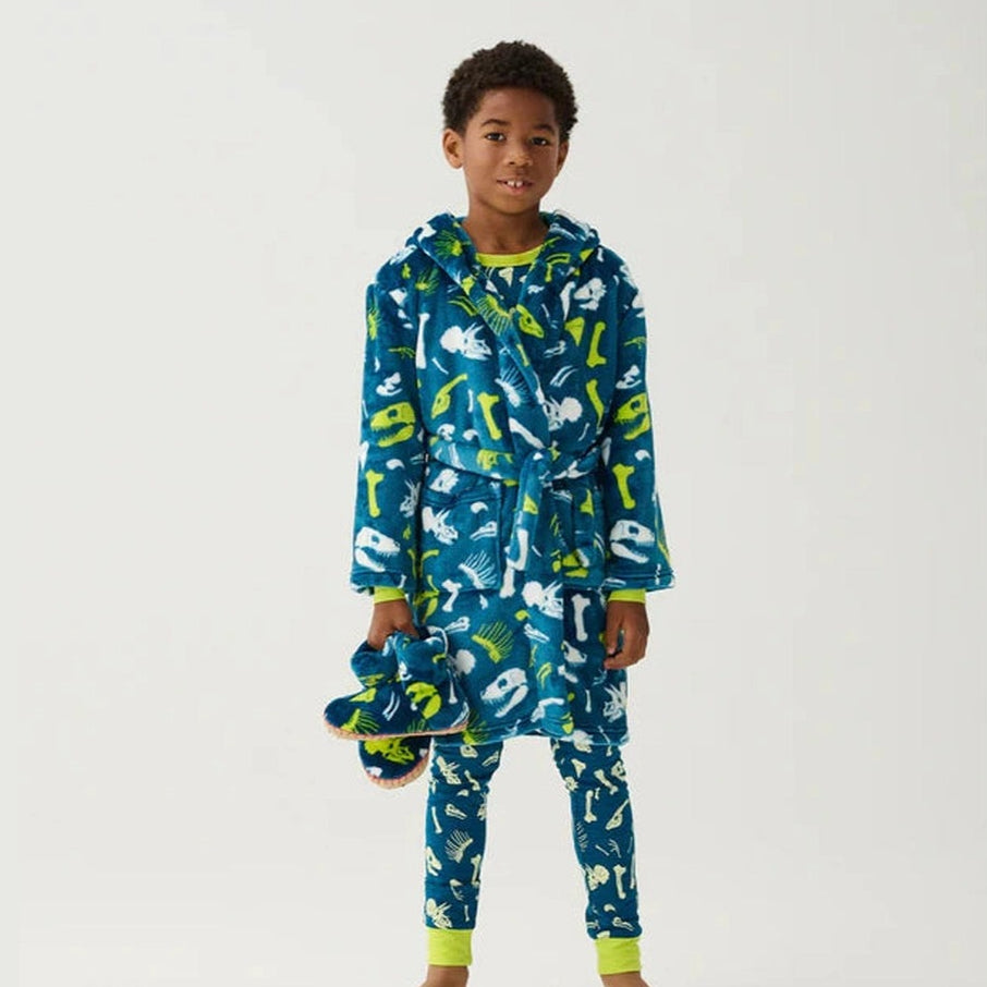 Fleece Robe - Dino Fossils 3