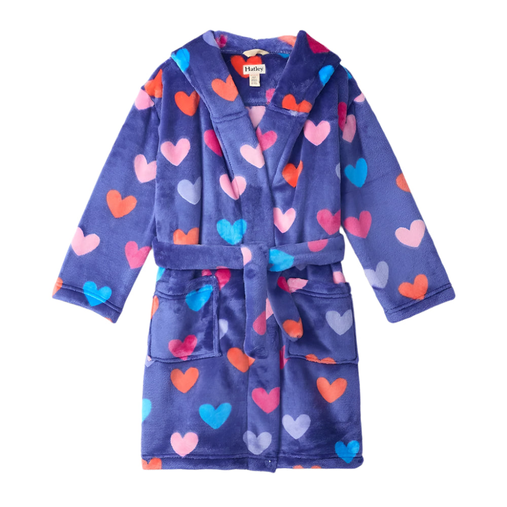 Fleece Robe - Hearts 1