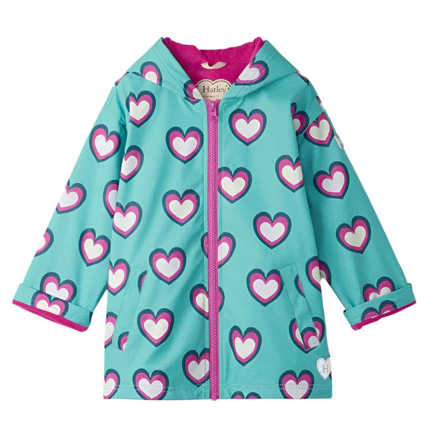Rain Jacket - Colour Changing Hearts 1
