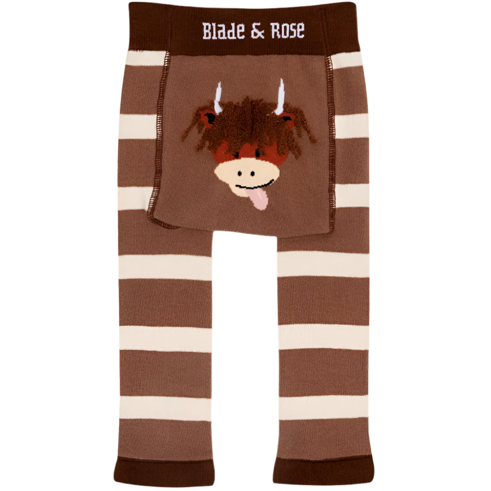 Neutral Hamish Highland Cow Leggings 1