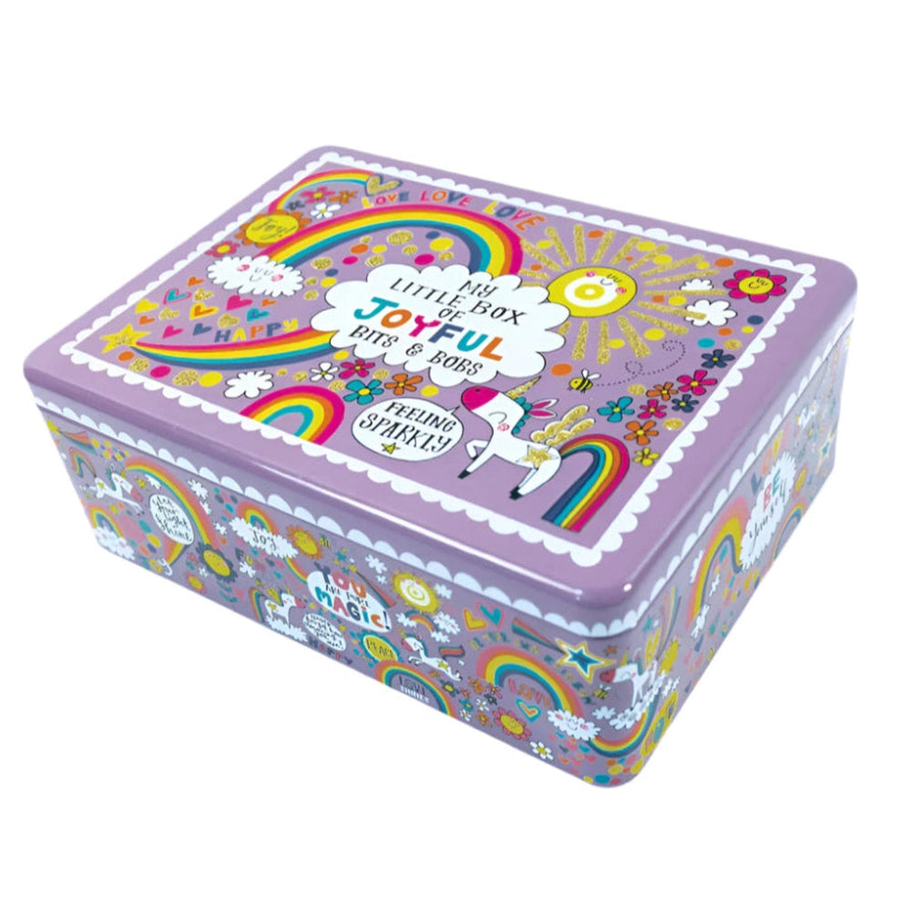 Hinged Rectangular Tin - Joyful Bits & Bobs 1