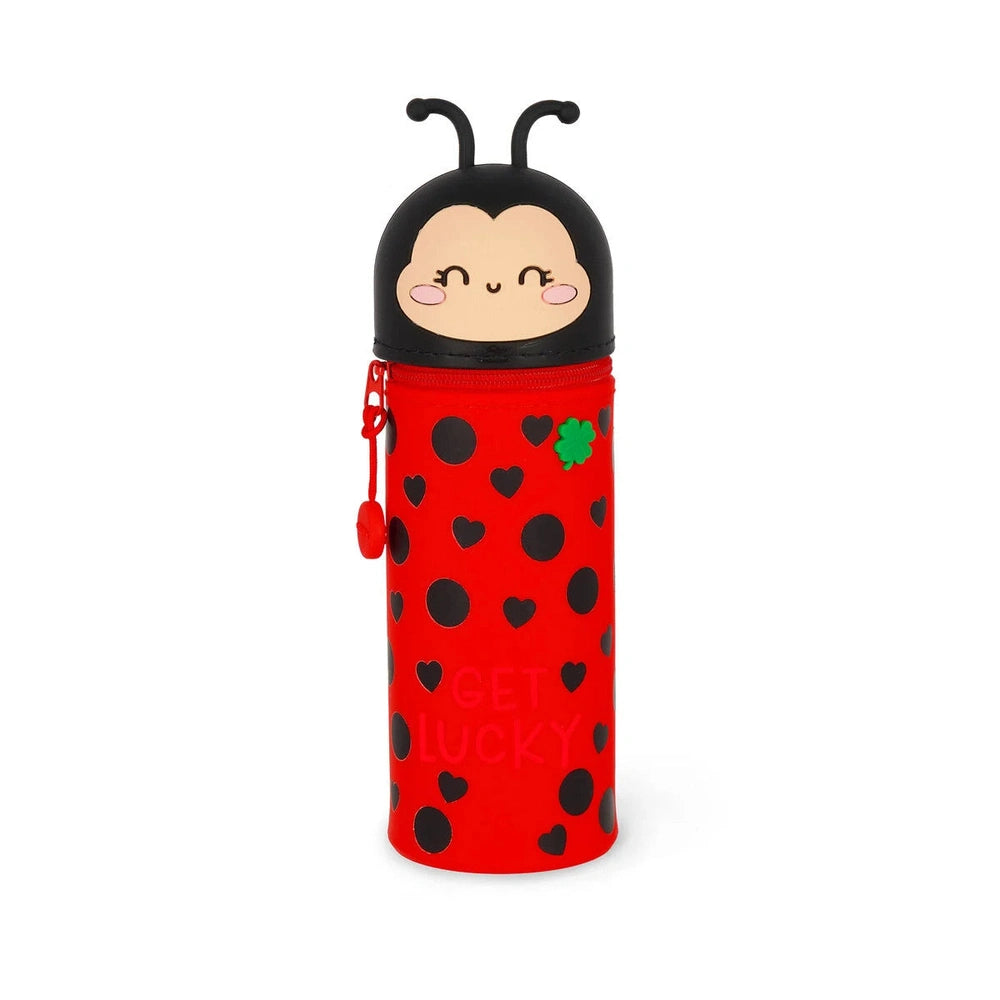 2-in-1 Silicone Pencil Case - Ladybug 1