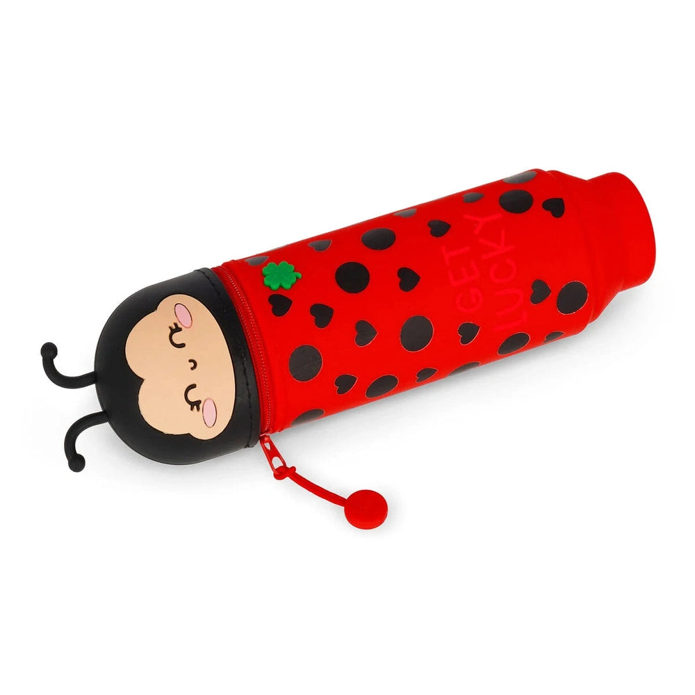 2-in-1 Silicone Pencil Case - Ladybug 4