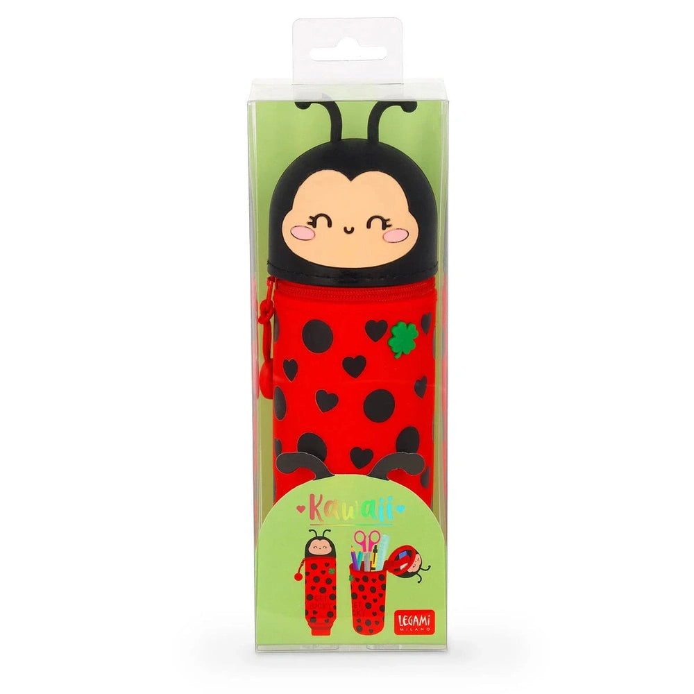 2-in-1 Silicone Pencil Case - Ladybug 5