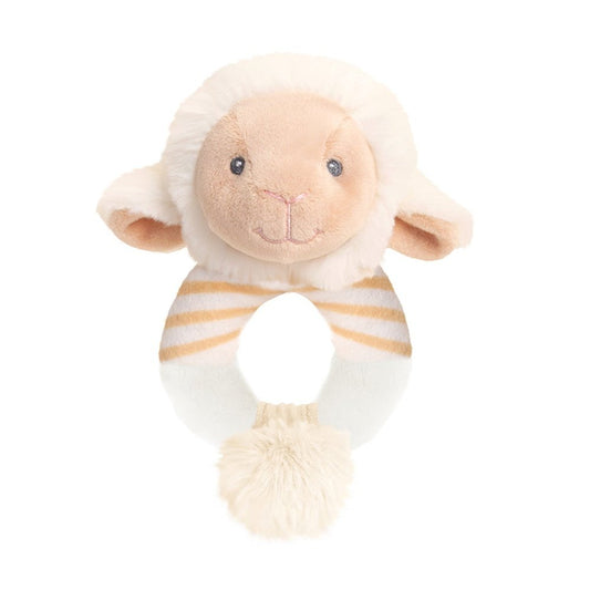 Keel Toys Lullaby Lamb Ring Rattle 