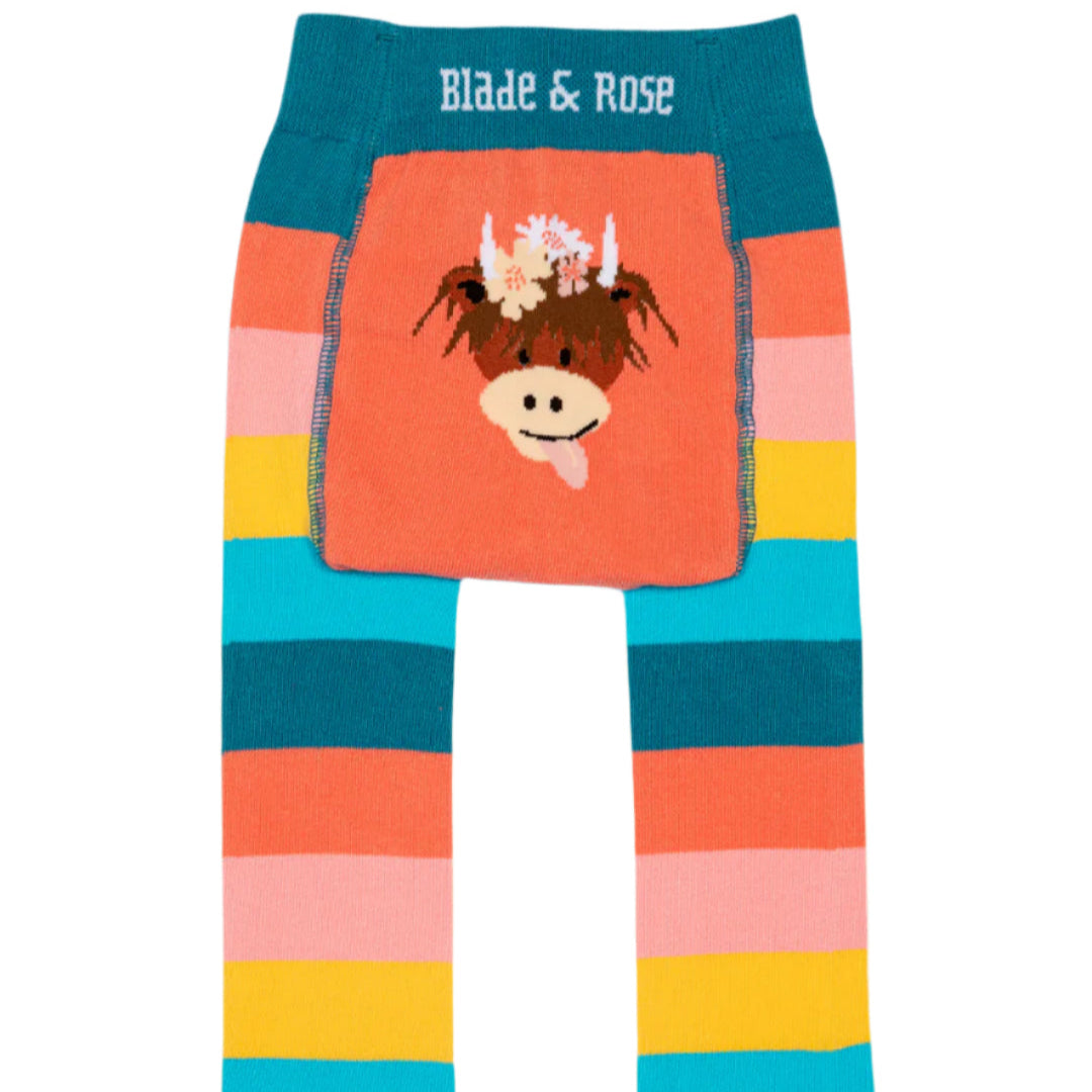 Bonnie Highland Cow Knitted Leggings