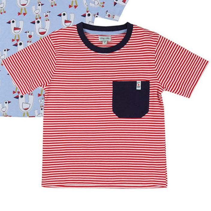 Sandy Seagull/Stripe T-Shirts 1