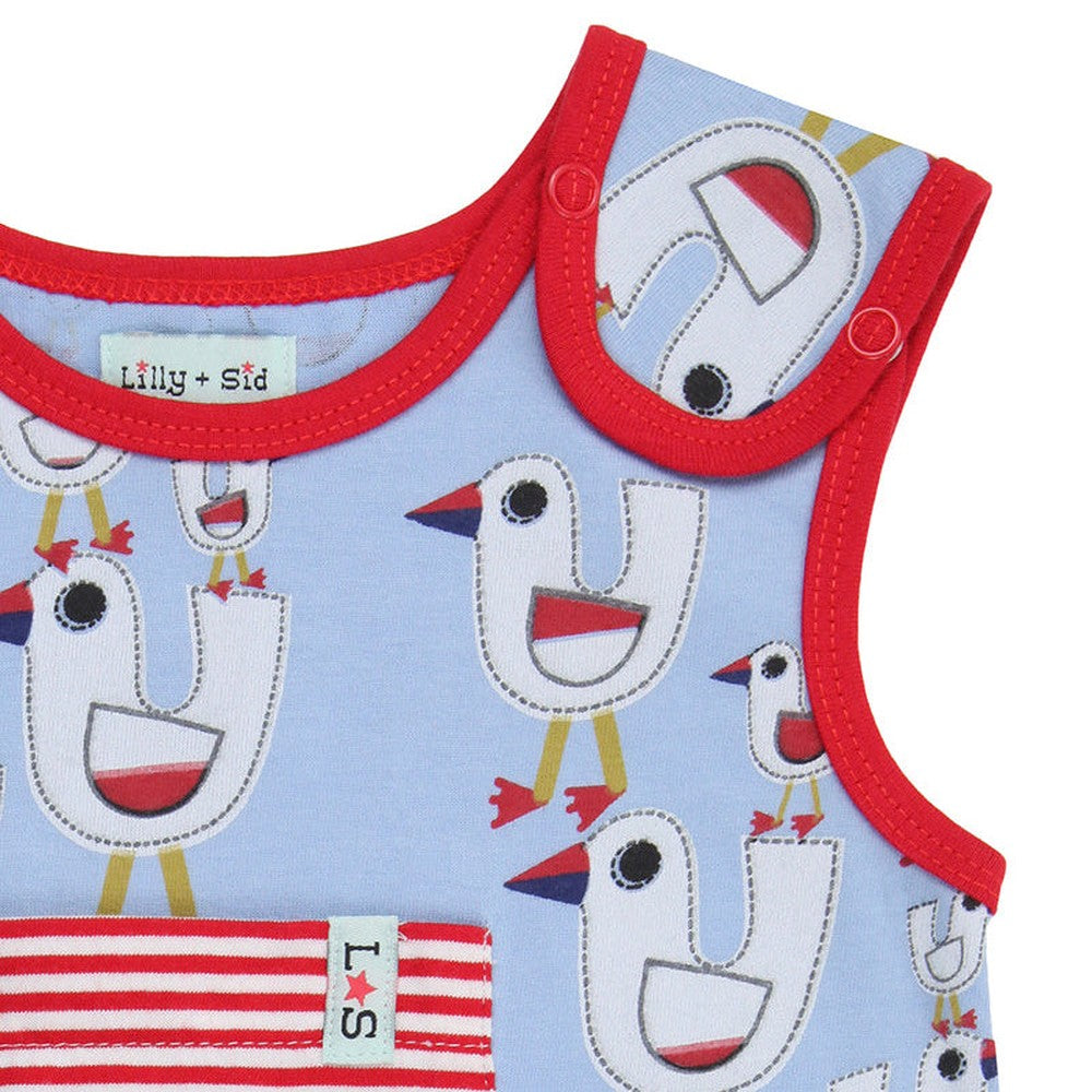 Sandy Seagull Shortie Dungaree Set 3