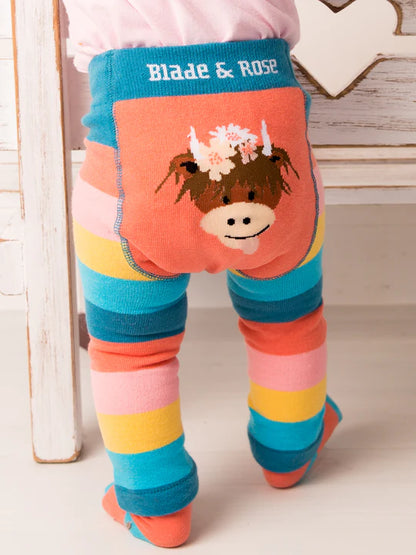 Bonnie Highland Cow Knitted Leggings