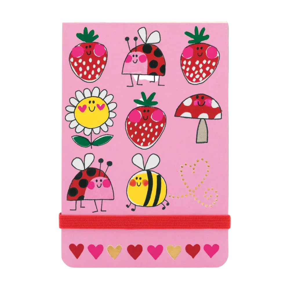 A7 Mini Notepads - Bugs & Strawberries 1