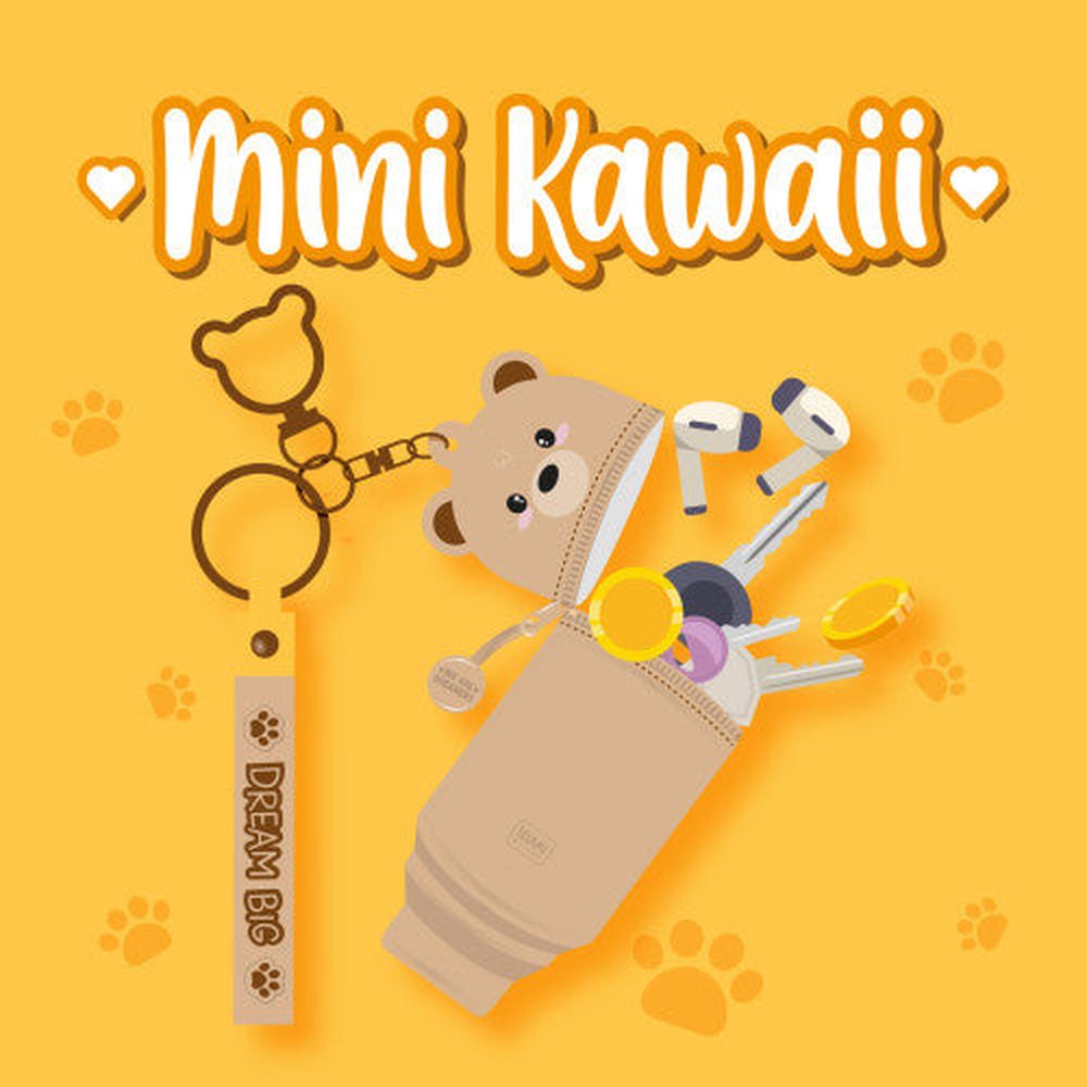Mini Kawaii - Coin Purse With Key Ring - Bear 2