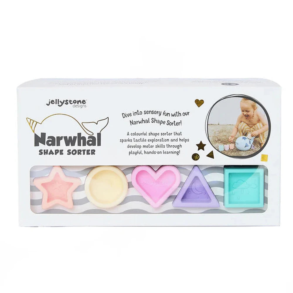 Narwhal Shape Sorter - Pastel 4