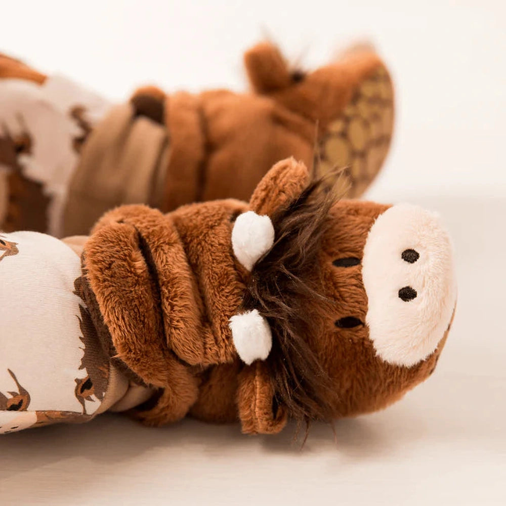 Neutral Highland Cow Booties 2