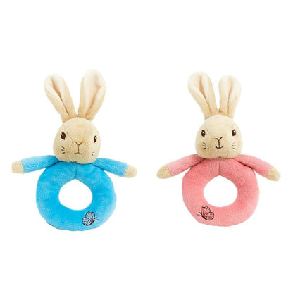 Peter Rabbit & Flopsy Bunny Plush Ring Rattle 1