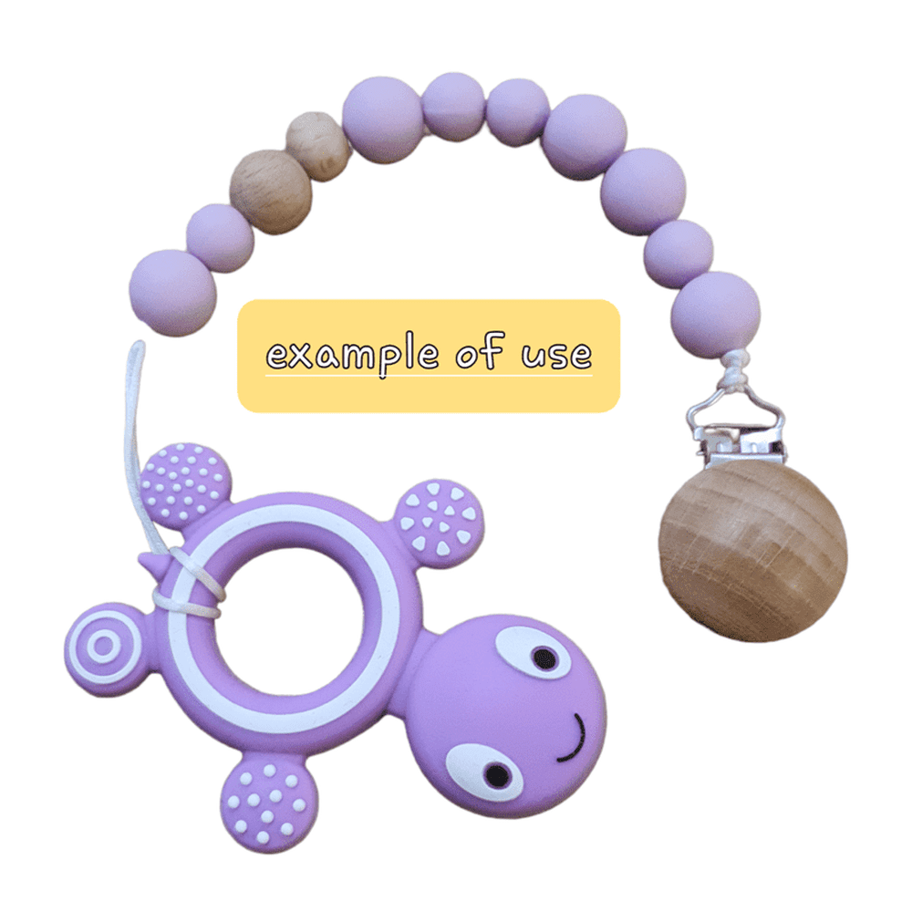 Rainbow Nation Silicone Teether Clip 