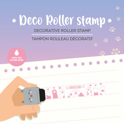 Roller Stamp - Kitty - Pink Ink