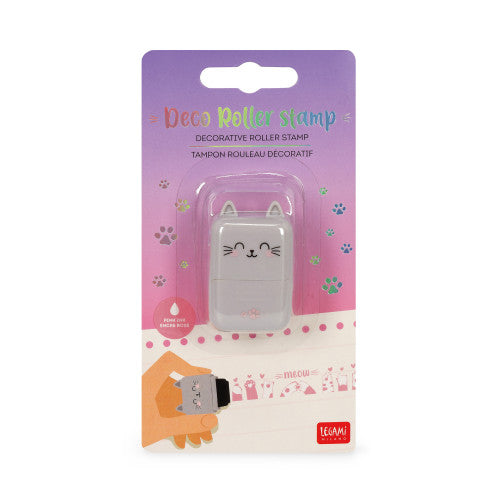 Roller Stamp - Kitty - Pink Ink