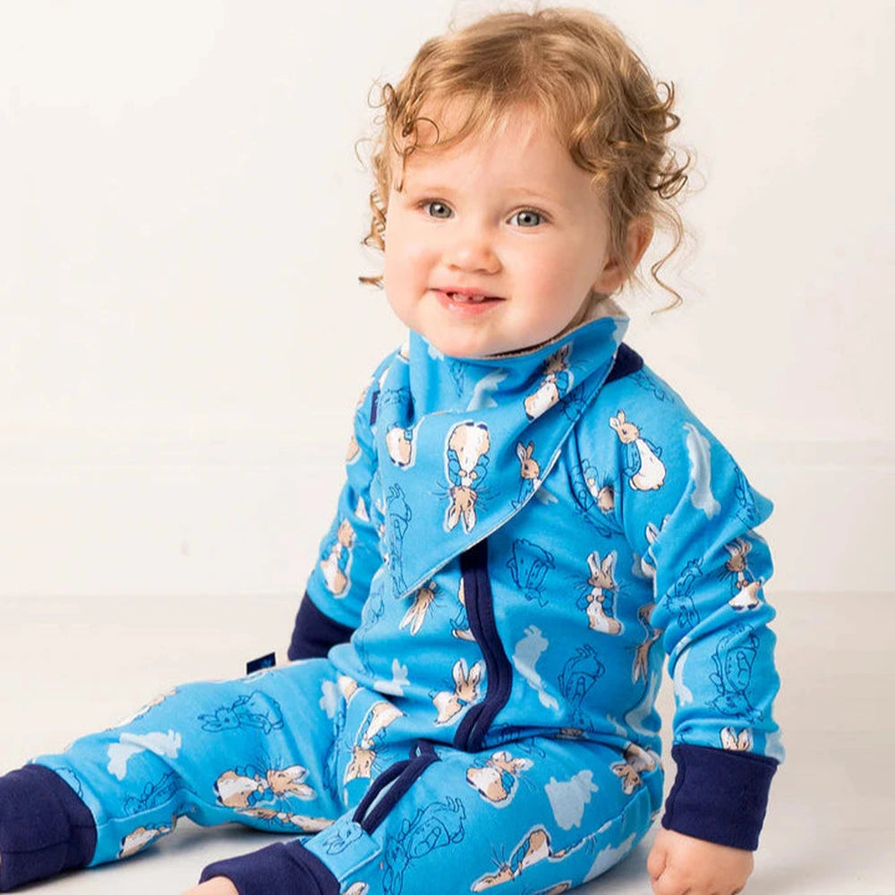 Peter Rabbit Navy Zip Romper 3
