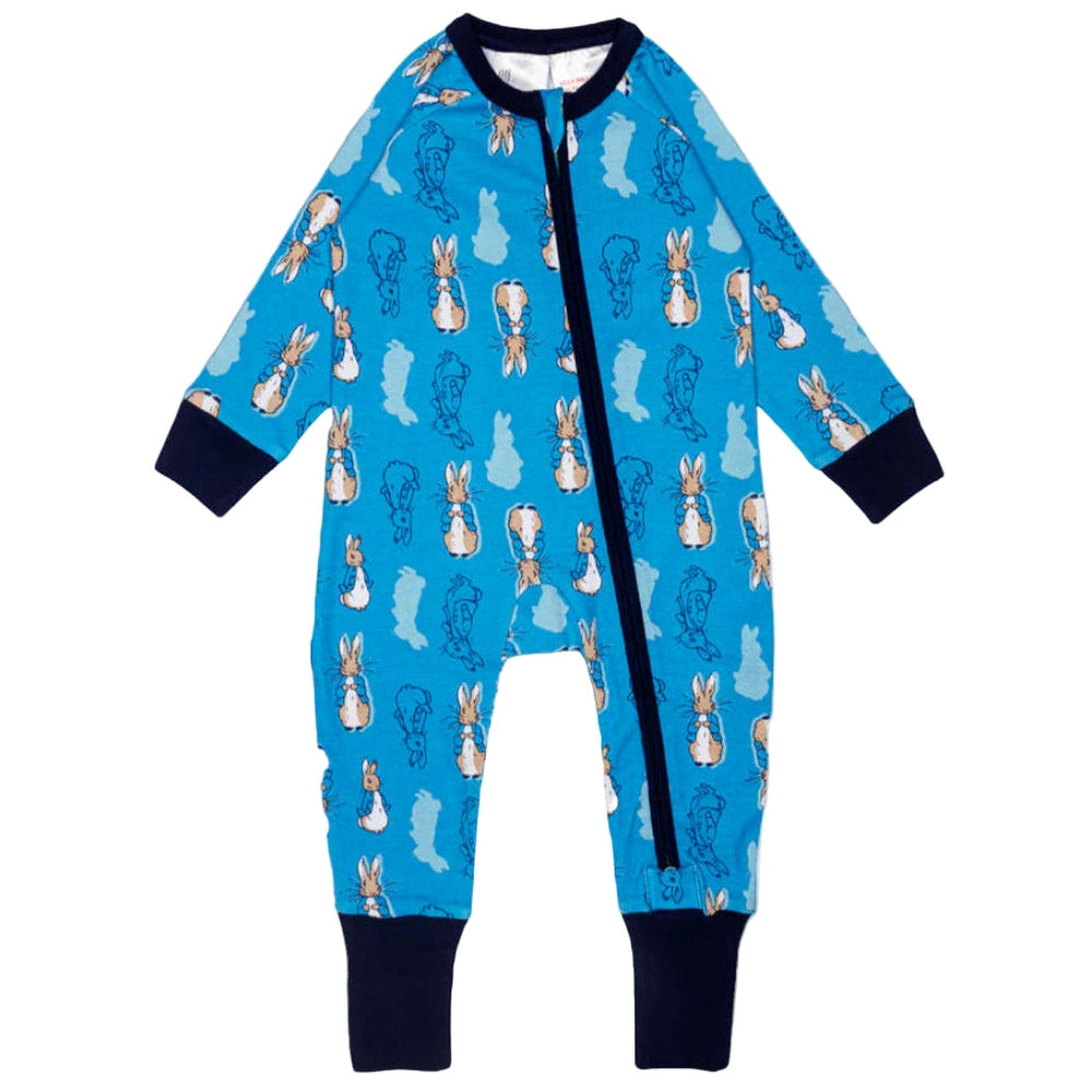 Peter Rabbit Navy Zip Romper 1