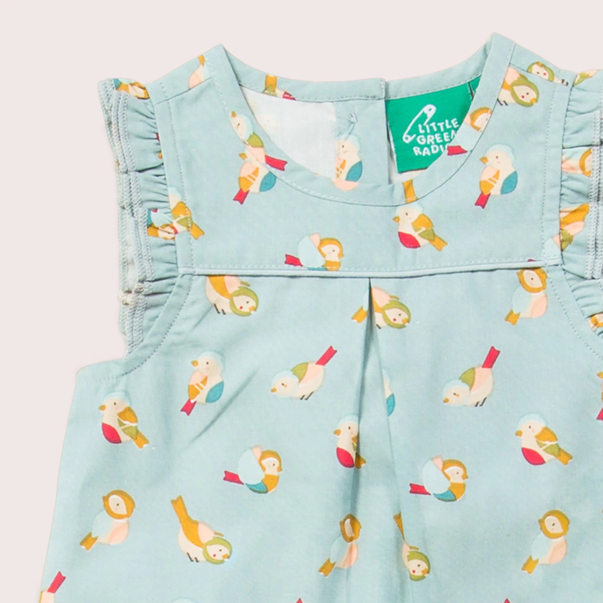 Rainbow Birds Frill Summer Romper 2