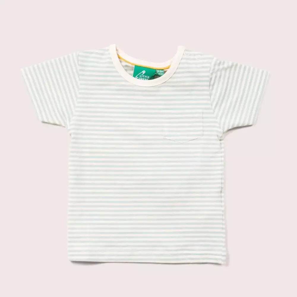 Little Green Radicals Blue Striped Short Sleeve T-Shirt 