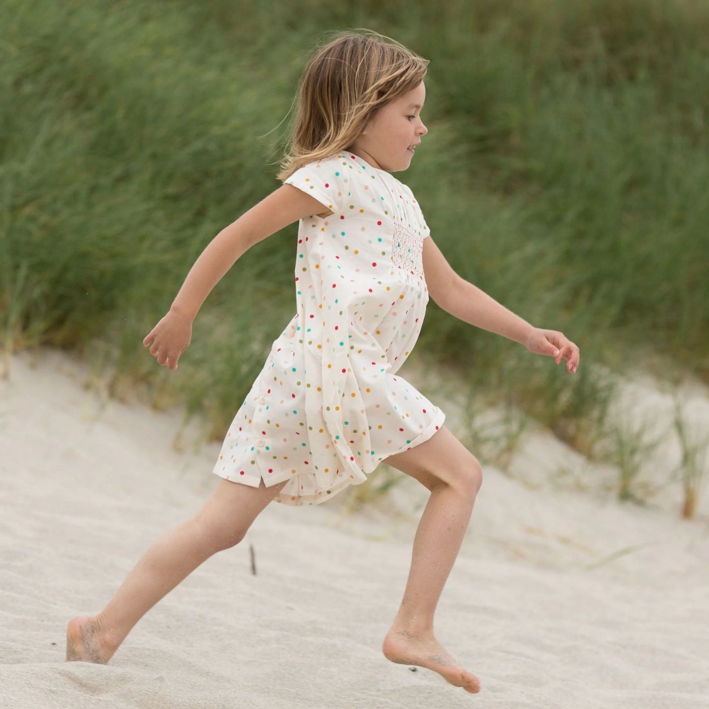 Rainbow Spots Smocked Dress 3
