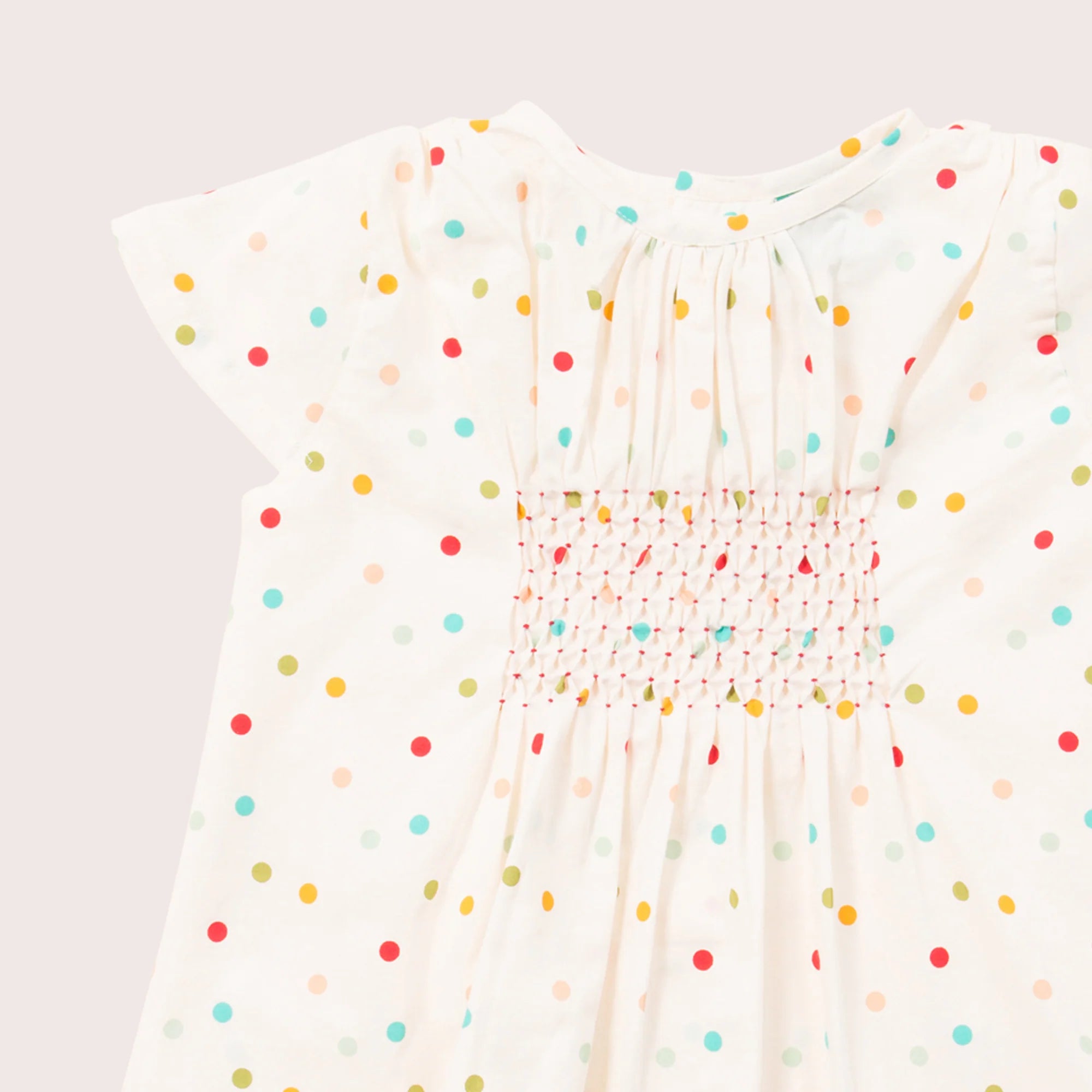 Rainbow Spots Smocked Dress 2
