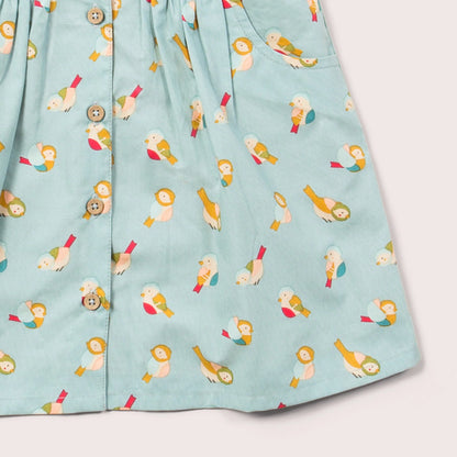 Rainbow Birds Button Through Dress