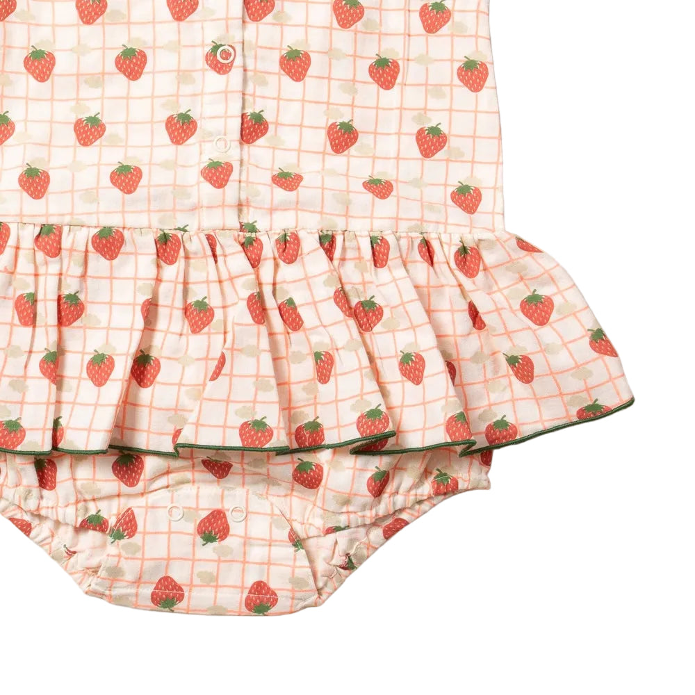 Strawberry Days Ruffle Romper 3