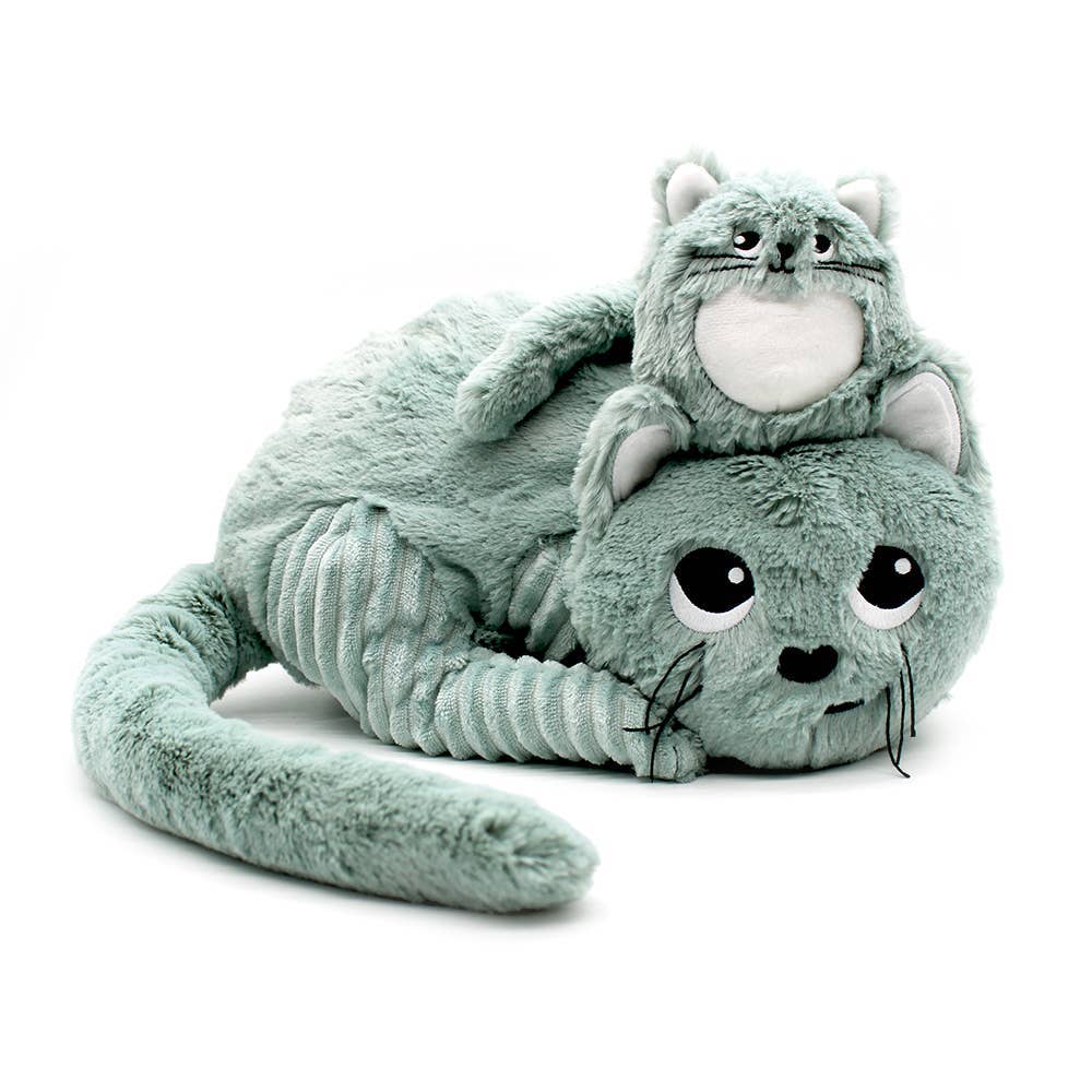 Charlie the Cat Mum & Baby Mint Plush Toy 1