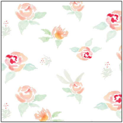 Newborn Hat, Peachy Pink Watercolor Floral 2