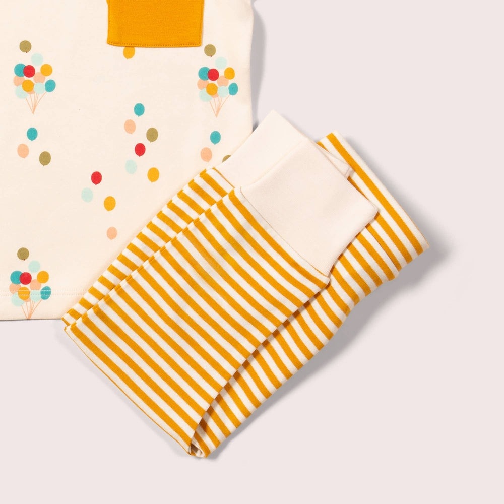 Rainbow Balloons Organic T-Shirt & Jogger Playset 7