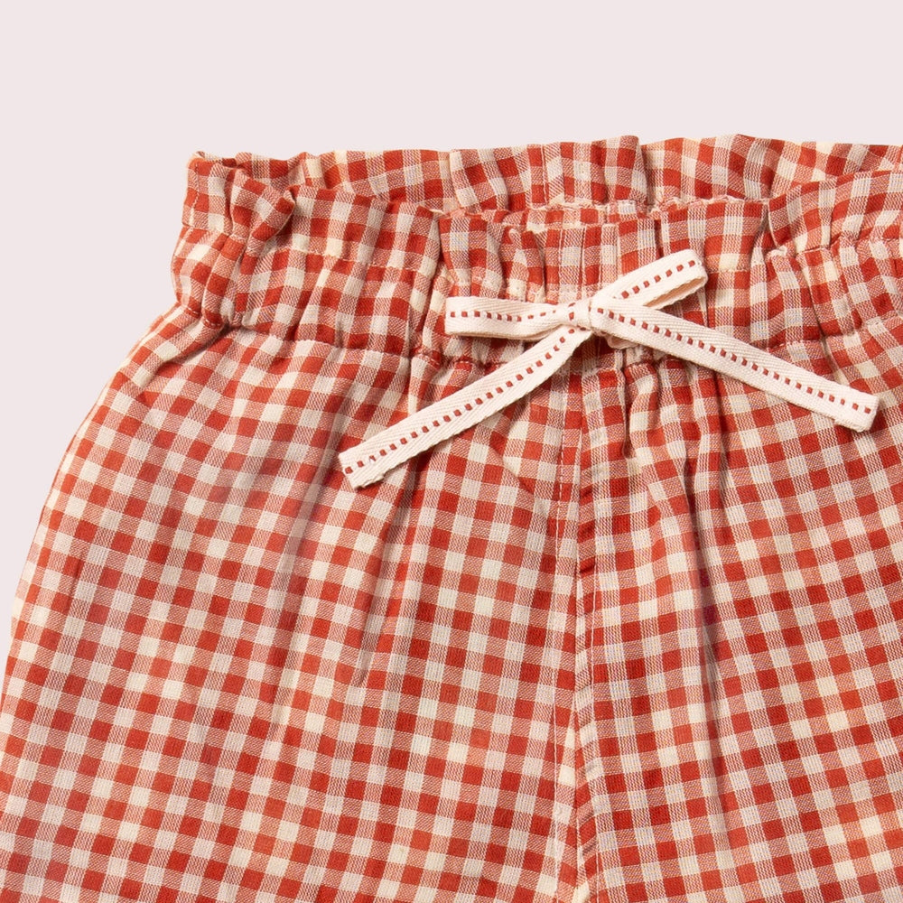 Little Red Check By The Sea Shorts 3