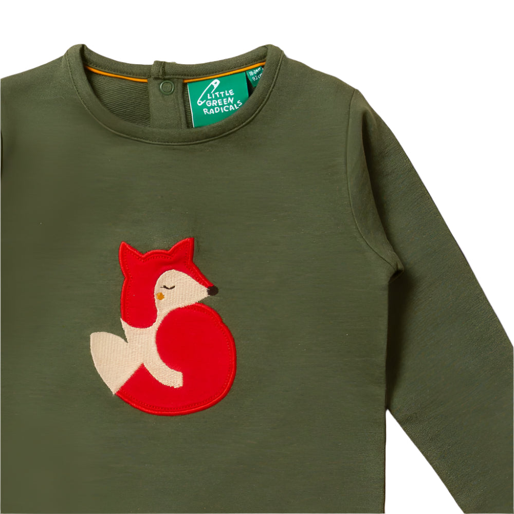 Little Fox Applique Long Sleeve T-Shirt 2