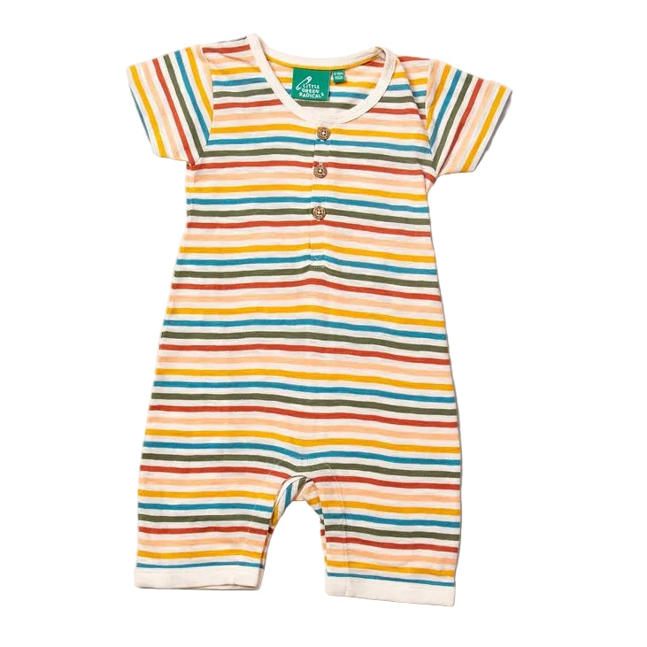 Cream Rainbow Organic Summer Romper 2