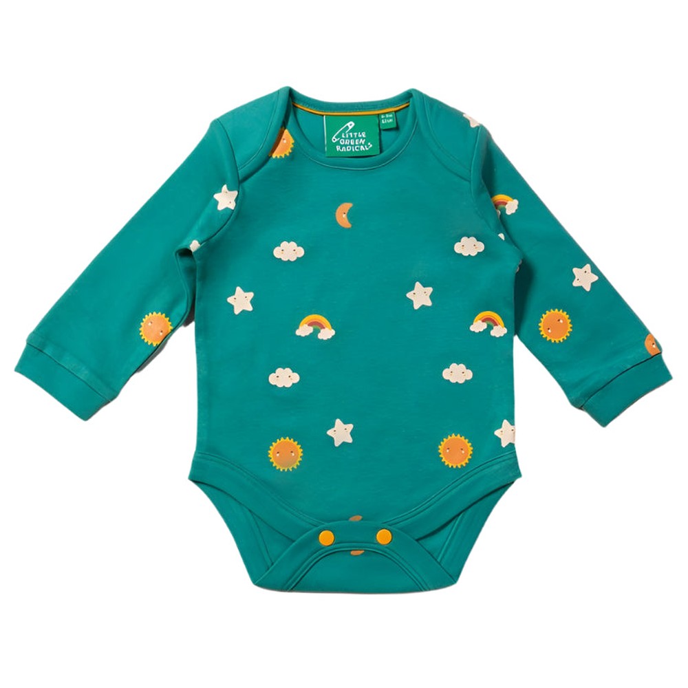 Turquoise Skies Organic Baby Bodysuit Set - 2 Pack 4