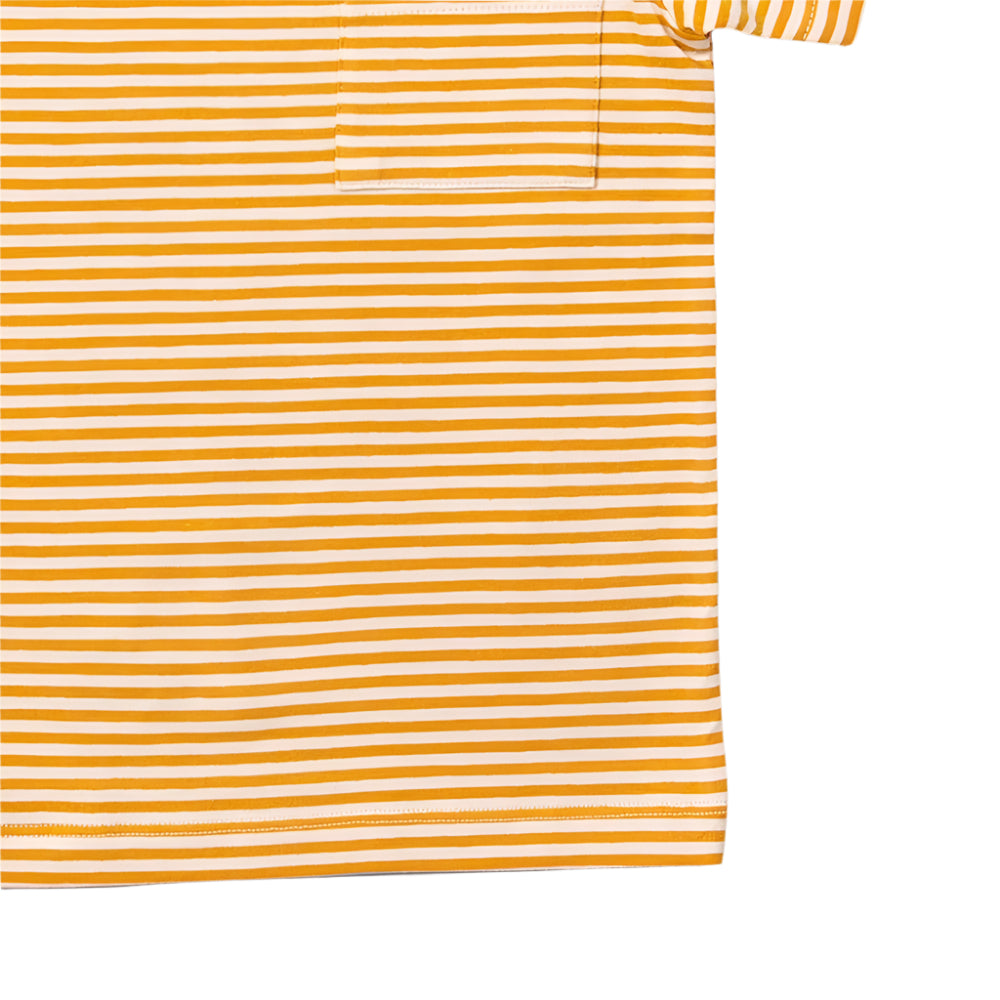 Soft Gold Striped Organic Short Sleeve T-Shirt 4