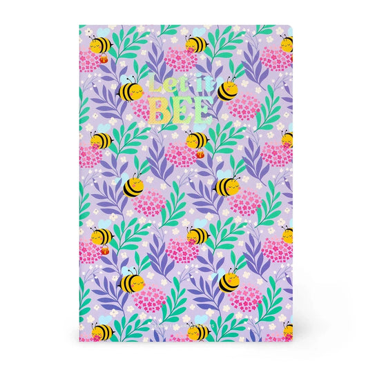 Lined Notebook with Illustrated Cover - Bee 1