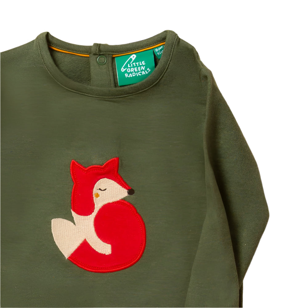 Little Fox Applique Long Sleeve T-Shirt 4