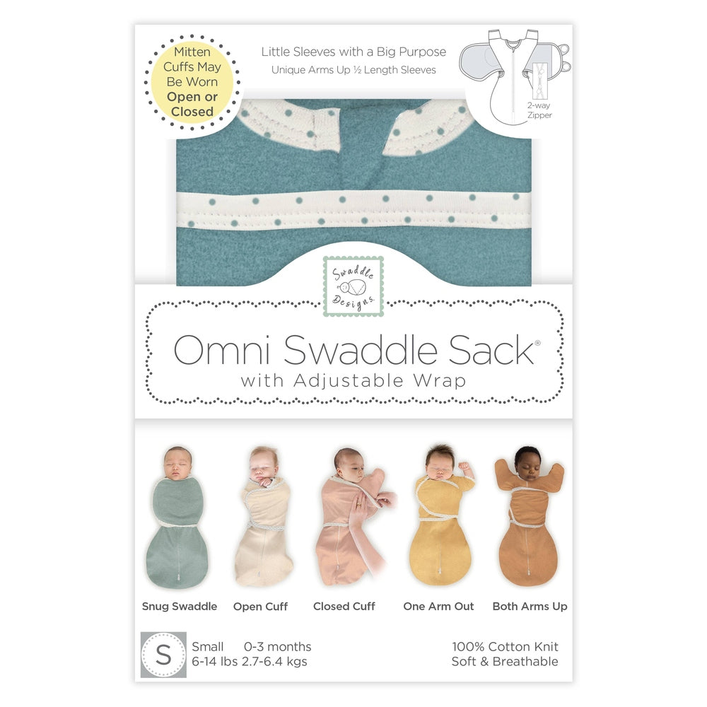 Omni Swaddle Sack, Heathered Teal, Newborn 0-3 Mo 3