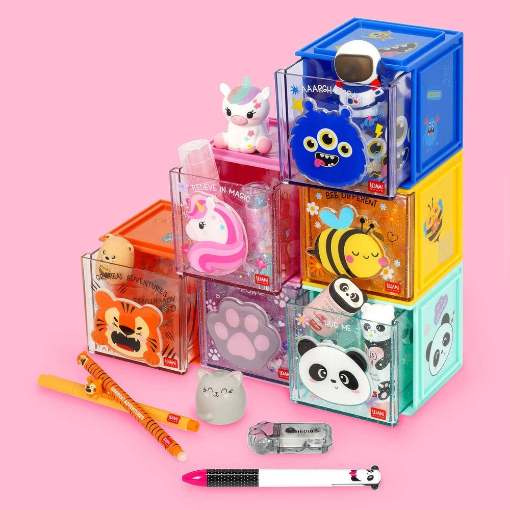 *3 for £15* Stackable Desk Storage Box - Cutie Cubes 1