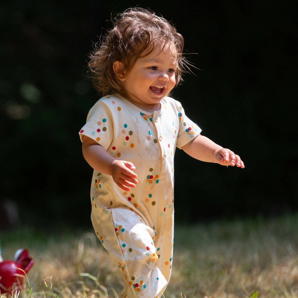 Rainbow Balloons Organic Summer Romper 2