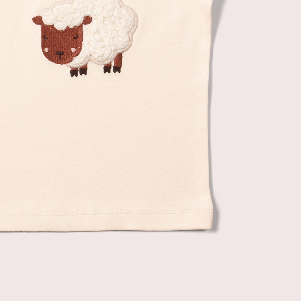 Counting Sheep Applique Short Sleeve T-Shirt 3