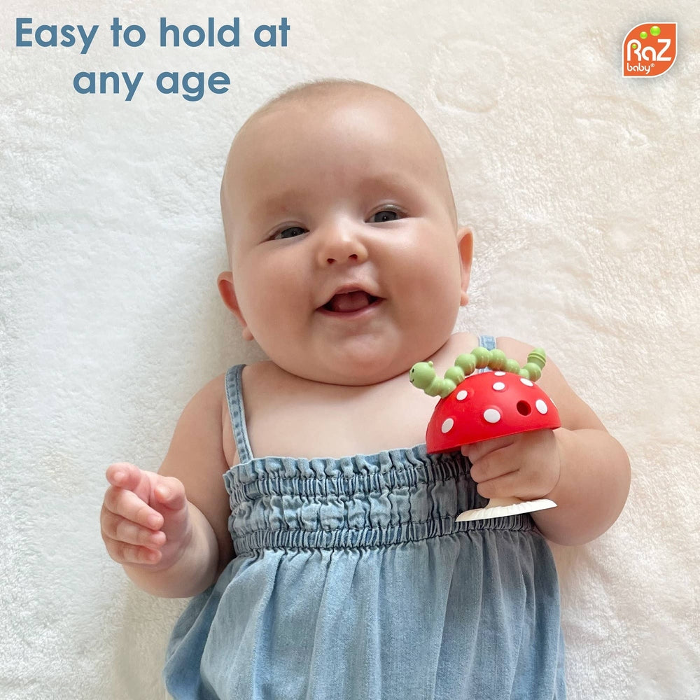 CHOMPY MUSHROOM GRIP TEETHER - RED/GREEN 6
