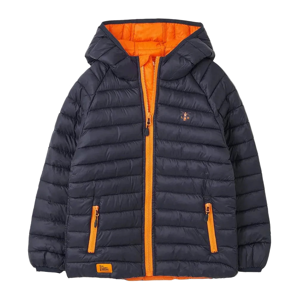 Carter Coat - Navy Orange 1