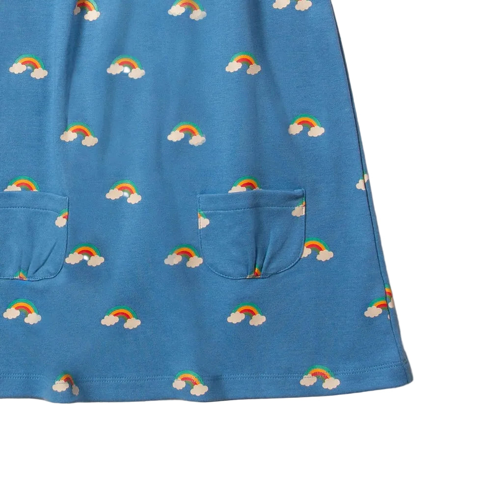 Blue Rainbows Frill Dress 3